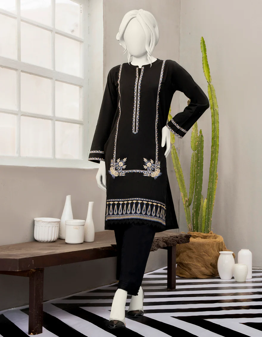 BLACK LAWN 2PC STITCHED | JJPW-S-JPW2-US-22-002 FB/RFD