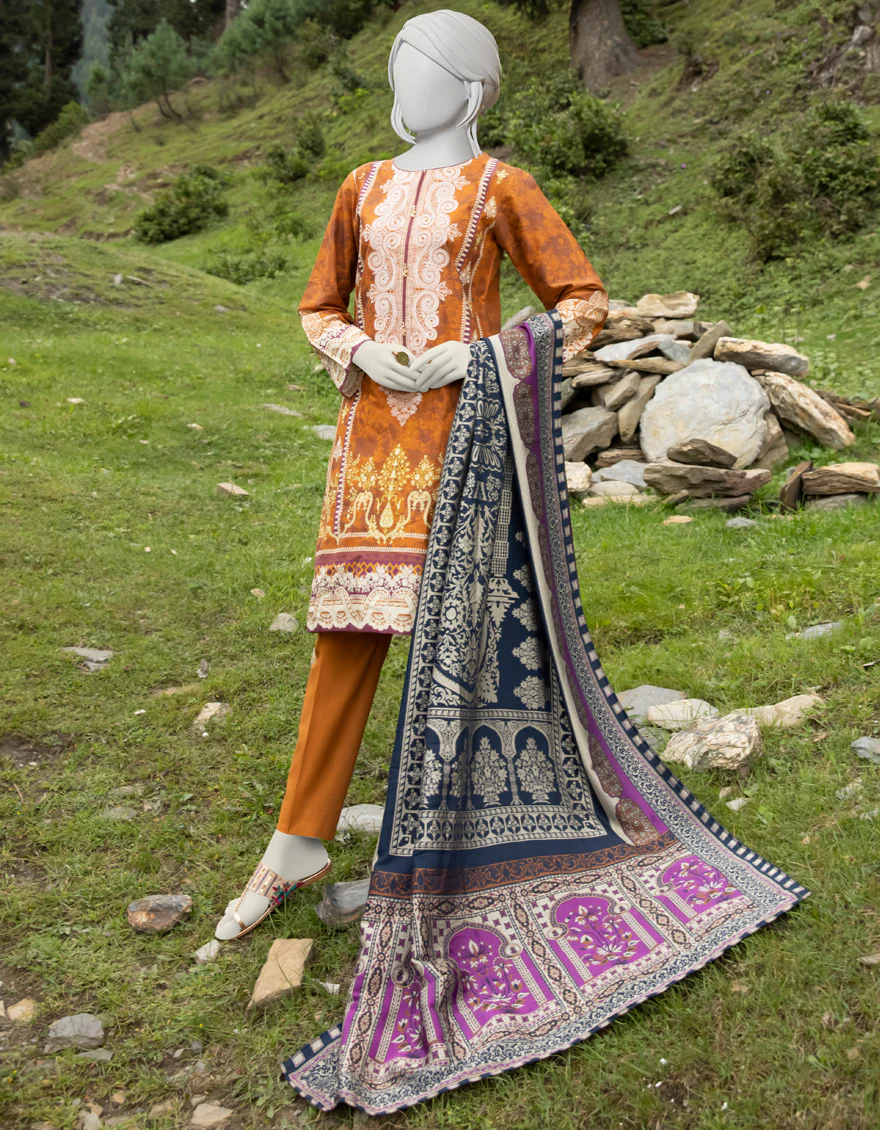 MUSTARD CAMBRIC 3PC STITCHED | JJPW-W-JPWS-US-22-484 FB/DILOON (22-5143)