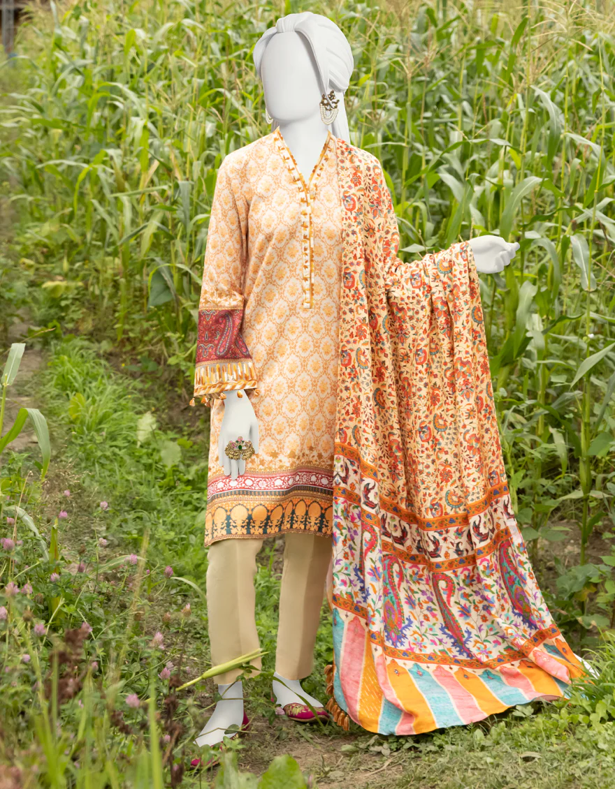 BEIGE VISCOSE 3PC STITCHED | JJPW-W-JPWS-US-22-494 FB/SIRMA