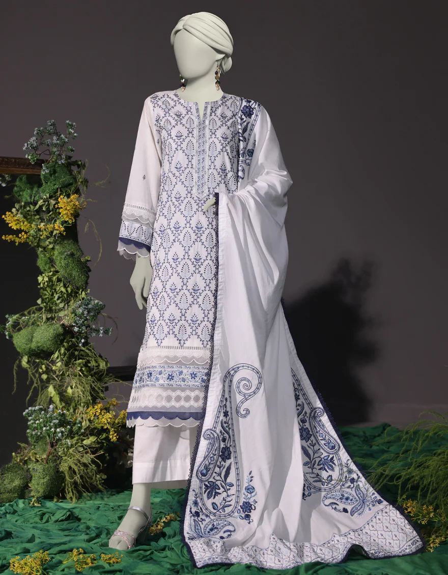 WHITE CAMBRIC 3PC STITCHED | JJPW-W-JW-24-1750 FB/LUXE-B-07