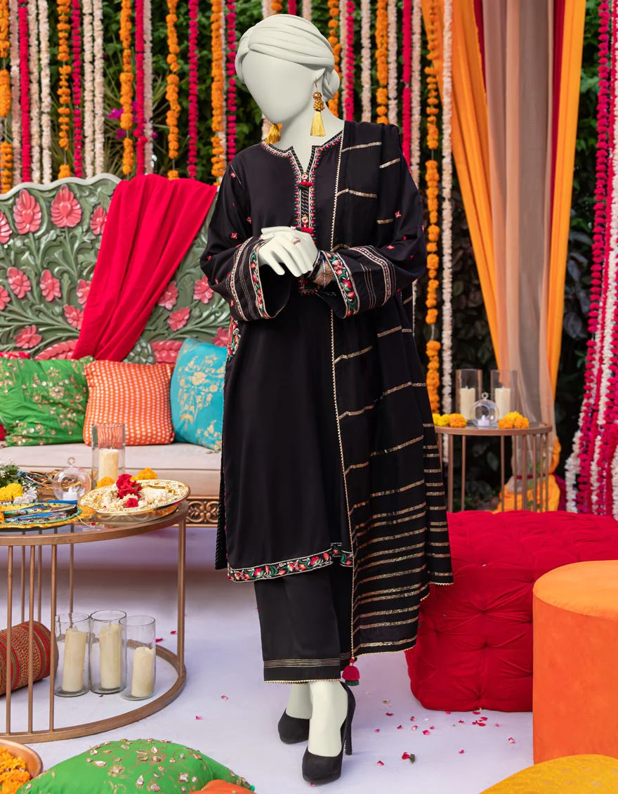 BLACK LINEN 3PC STITCHED | JJPW-W-JW-24-1776 FB/DREAM WEAVE-1