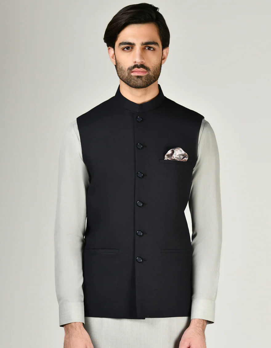 BLUE SUITING WAISTCOAT | JJVC-A-48159/S24/JJ9588-PN