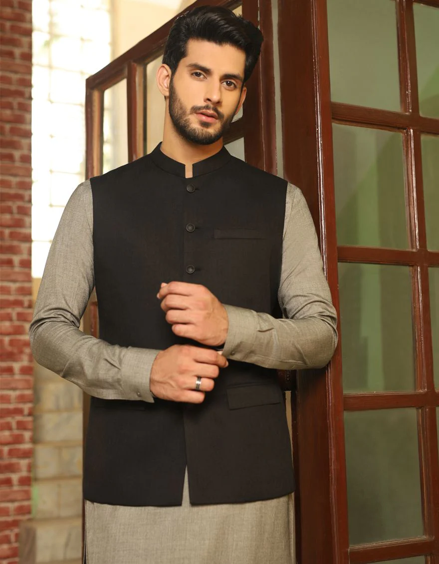 BLACK WAISTCOAT | JJVC-US-27380/S21/JJ7142