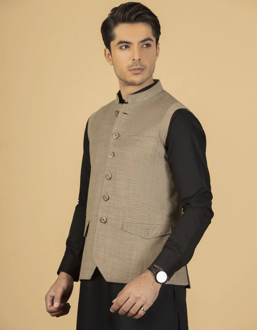 SAND WAISTCOAT | JJVC-US-27411/S21/JJ7379-CL