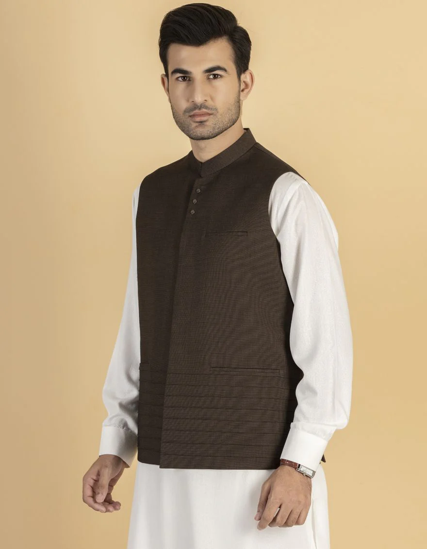 CAMEL BROWN WAISTCOAT | JJVC-US-27418/S21/JJ7378-CL