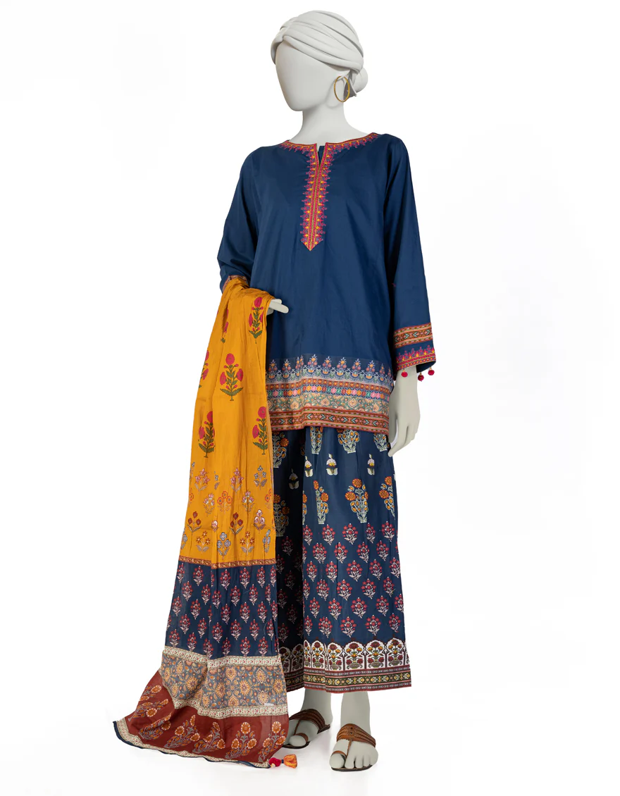 BLUE LAWN 3PC STITCHED | JLAWN-S-25-146/S FUS