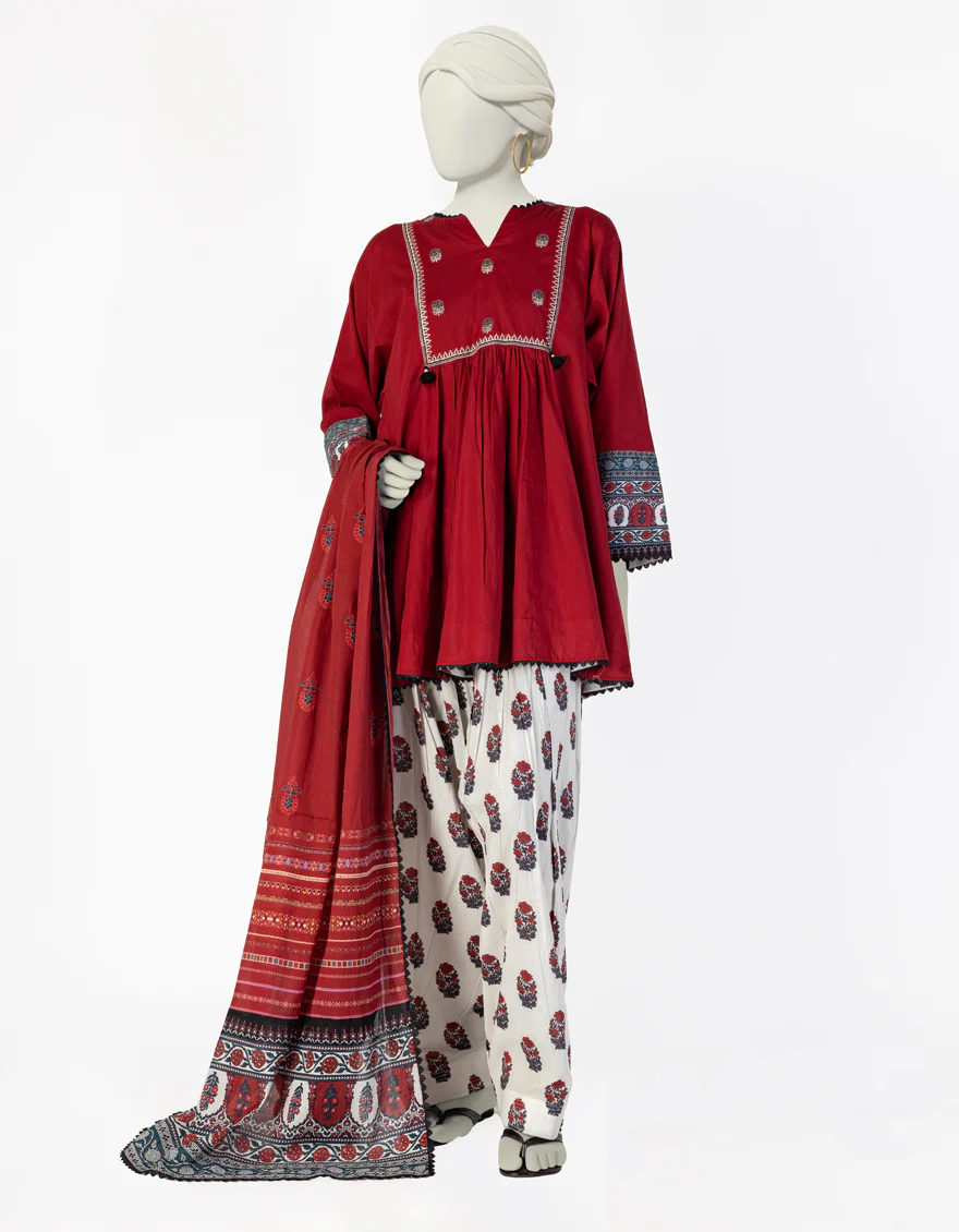 RED LAWN 3PC STITCHED | JLAWN-S-25-148/S FUS