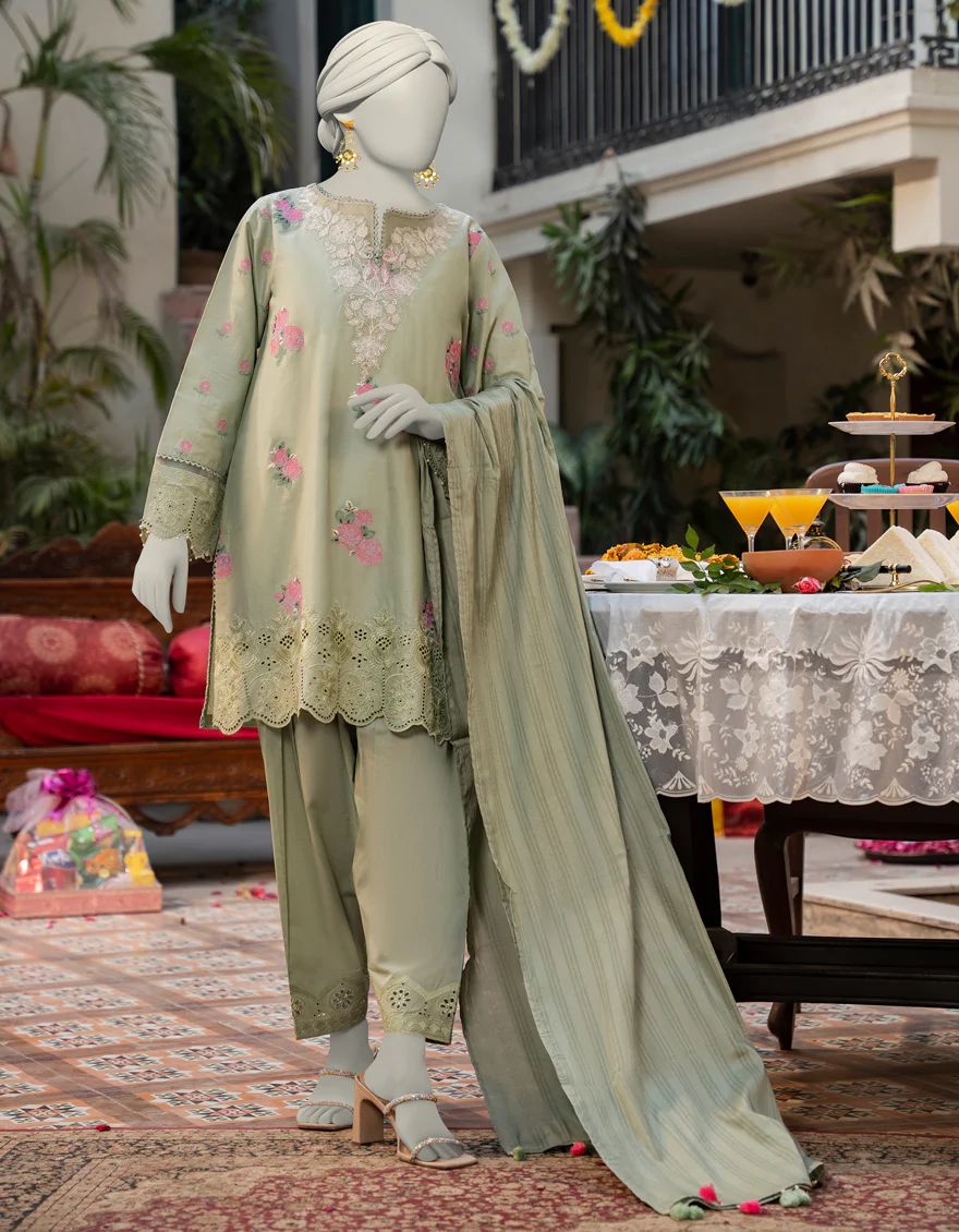 GREEN LAWN 3PC STITCHED | JLAWN-S-25-159/S SCH