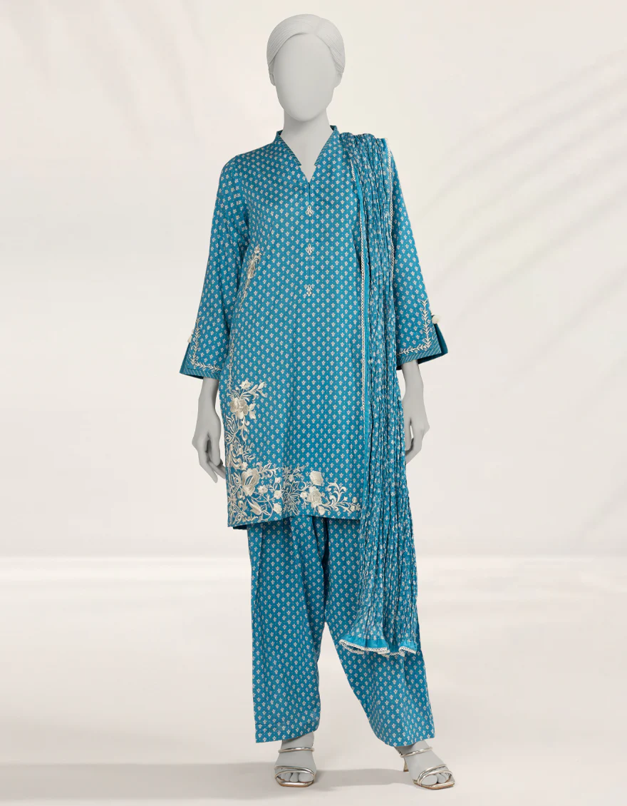 BLUE LIMINAL 3PC STITCHED | JLAWN-S-25-245/S FOLK IMPRESSION-4