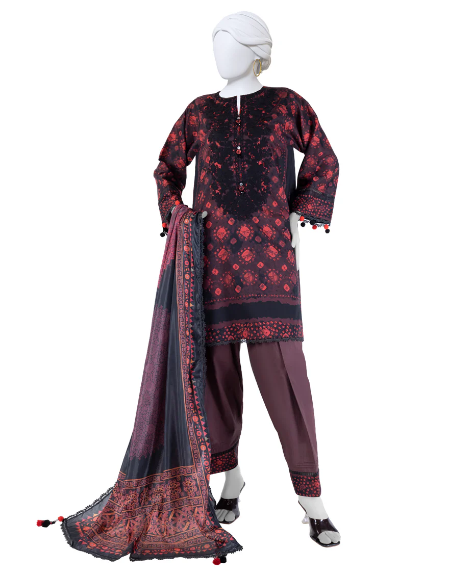 MULTICOLOR LAWN 3PC UNSTITCHED | JLAWN-S-25-3260 ETHNIC CRAFT-8