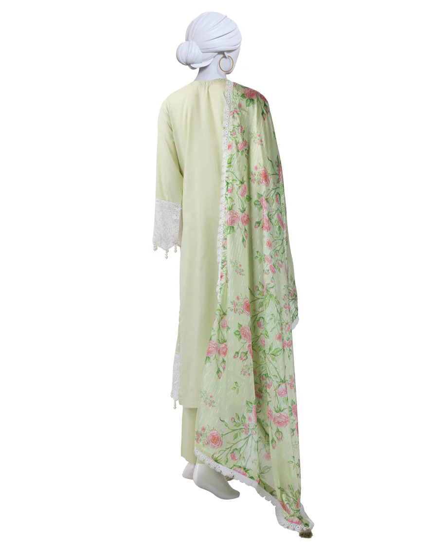 GREEN LAWN 3PC UNSTITCHED | JLAWN-S-25-825 LUXE-A-5 - Image 2