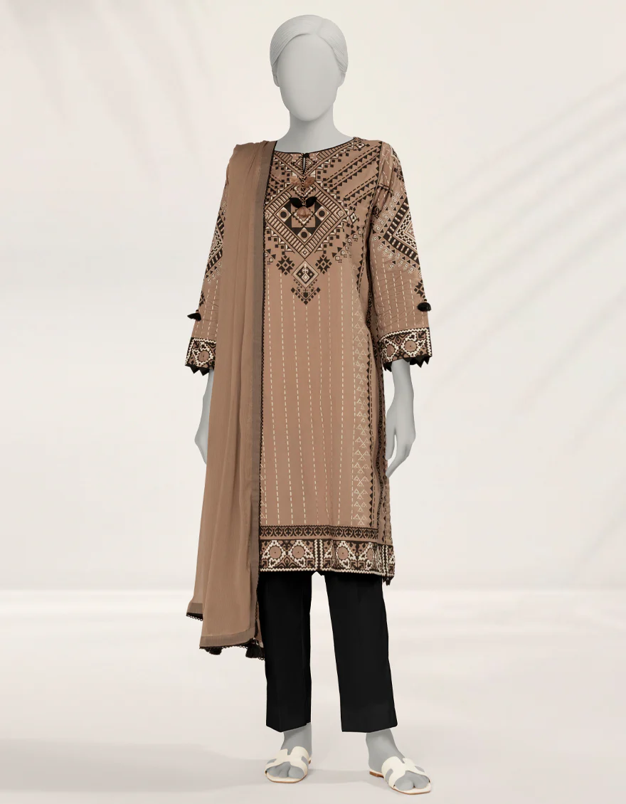 BROWN LAWN 2PC STITCHED | JLAWN-S-JDS-25-1169/S MODERN RALLI-02