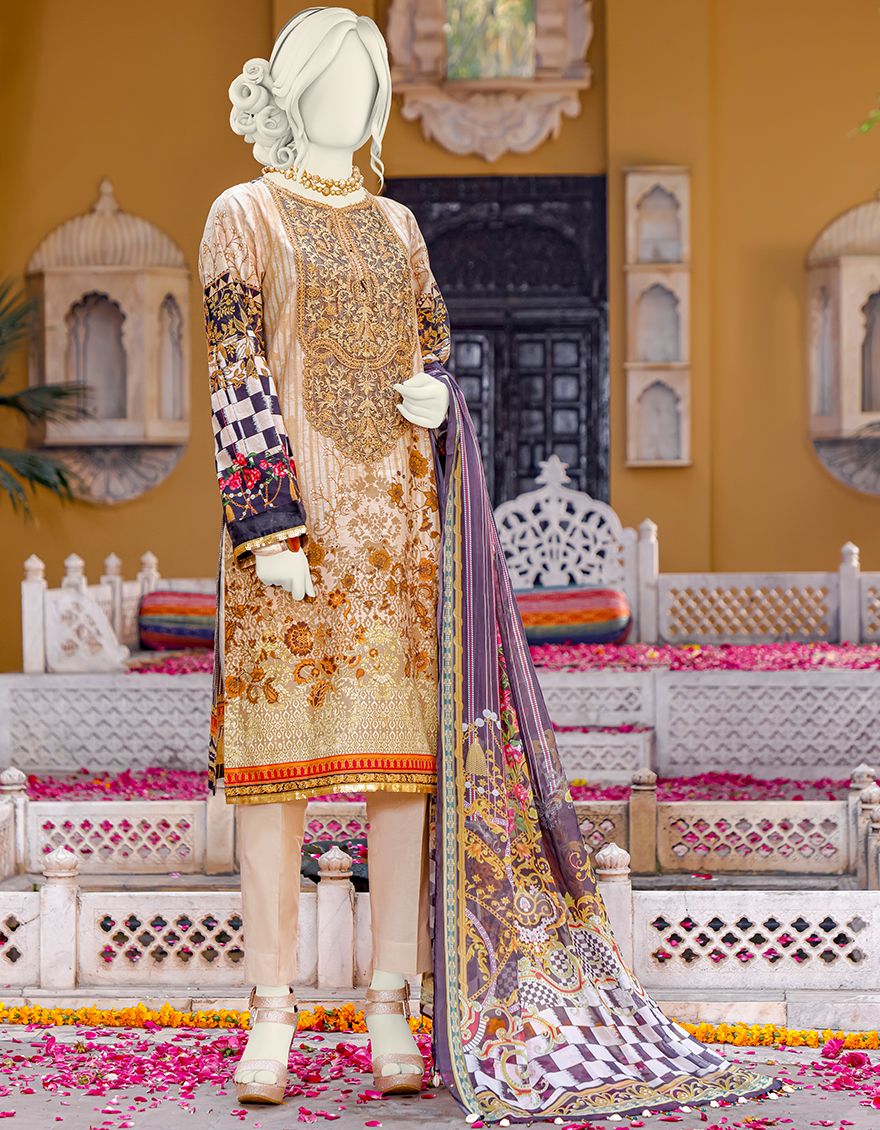 BLACK GRAPE LAWN 3PC UNSTITCHED | JLAWN-S-JPUS-US-21-015 JQ-627