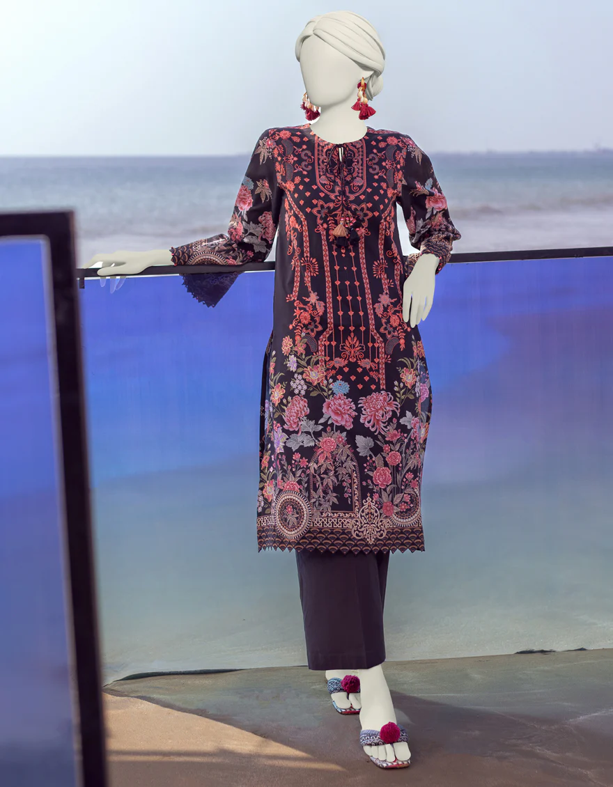 BLACK LAWN 2PC UNSTITCHED | JLAWN-S-JST-24-1619