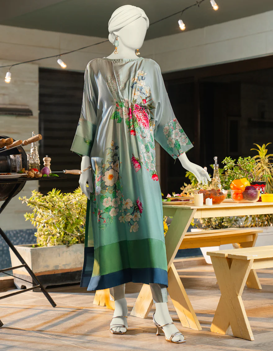 BLUE SILK 2PC STITCHED | JLAWN-S-JST-25-2090/