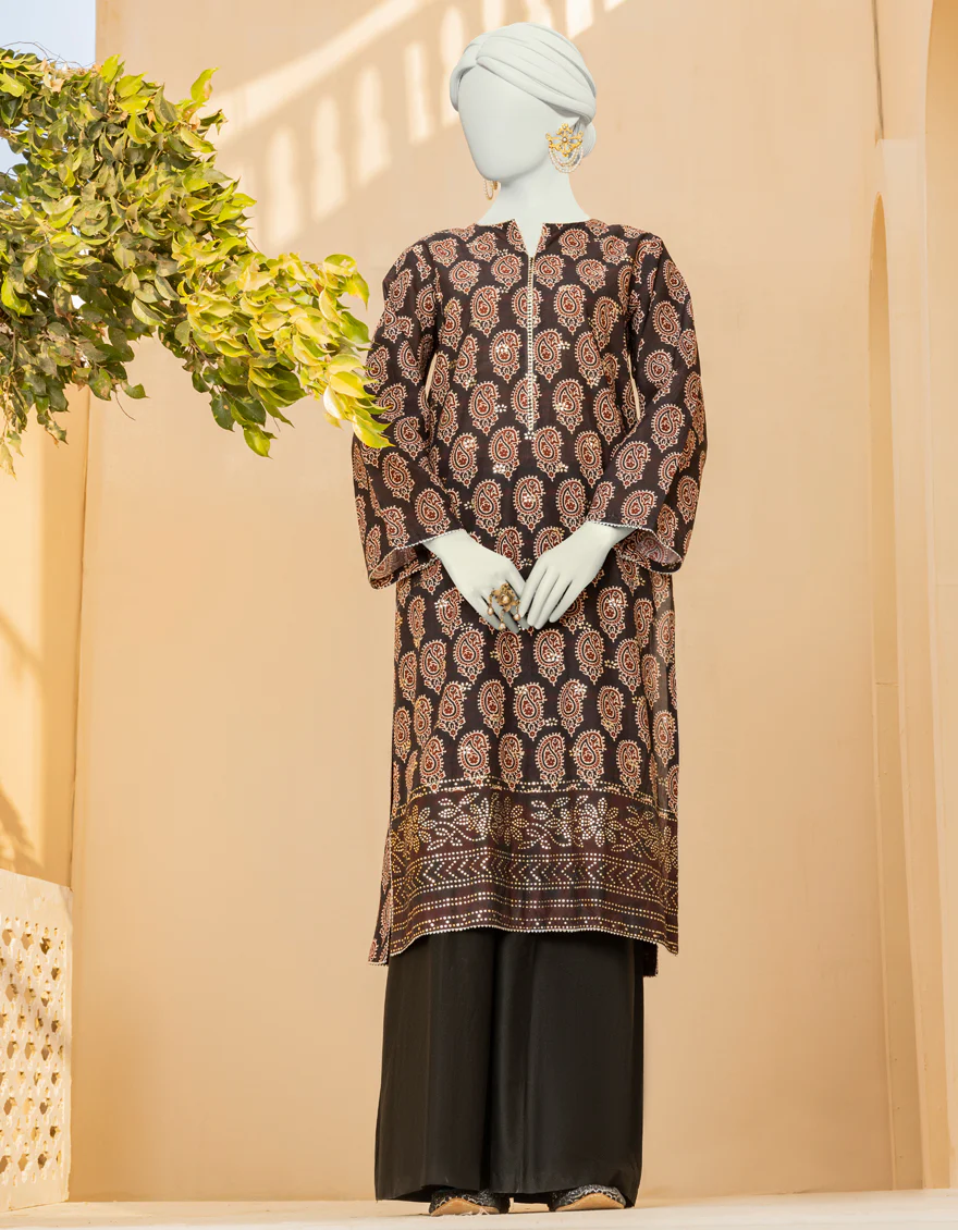 BLACK LAWN 2PC STITCHED | JLAWN-S-JST-US-23-1609/S PHULAKAARI
