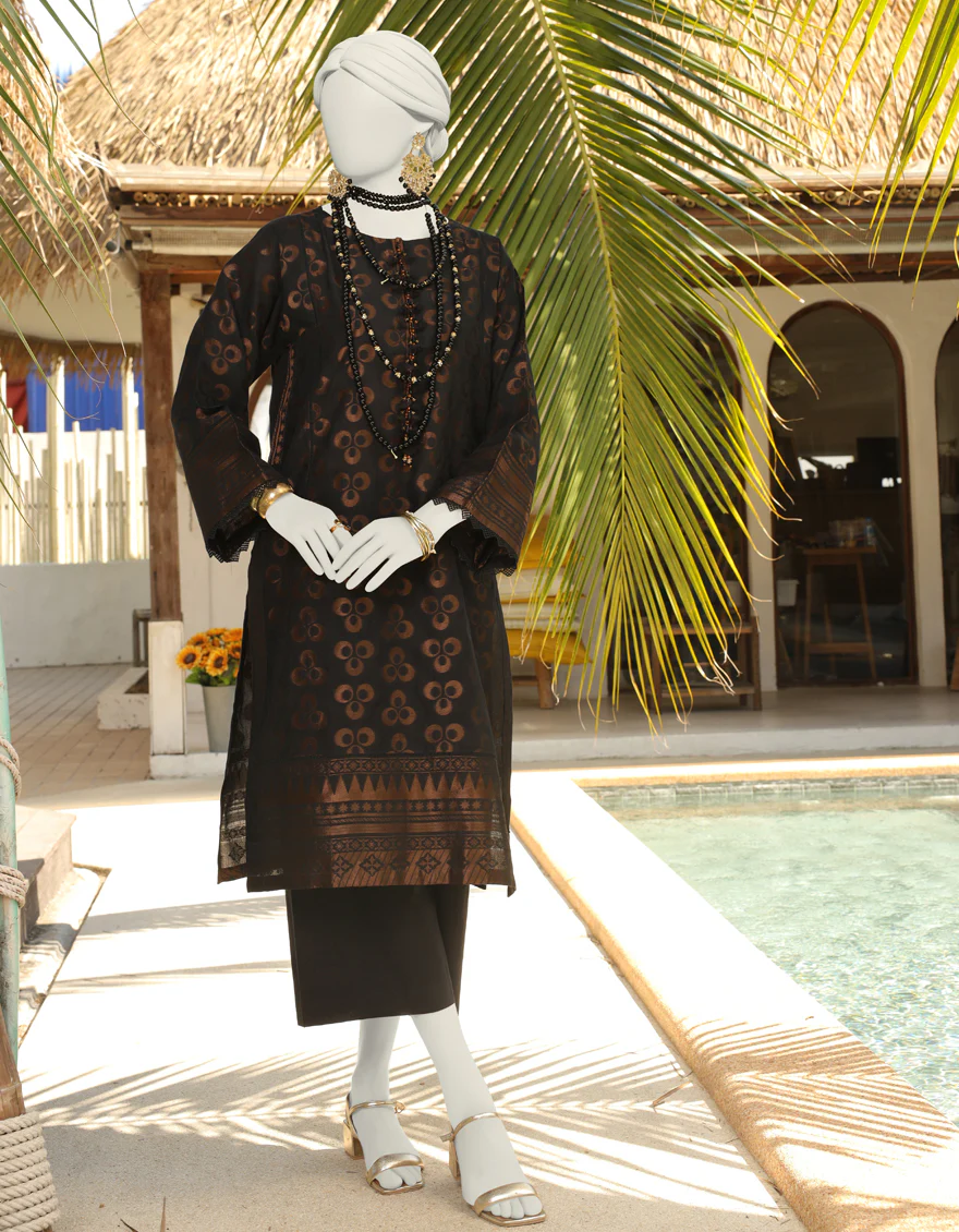 BLACK JACQUARD 1PC UNSTITCHED | JLAWN-S-JSU-24-913 UFAQ-5