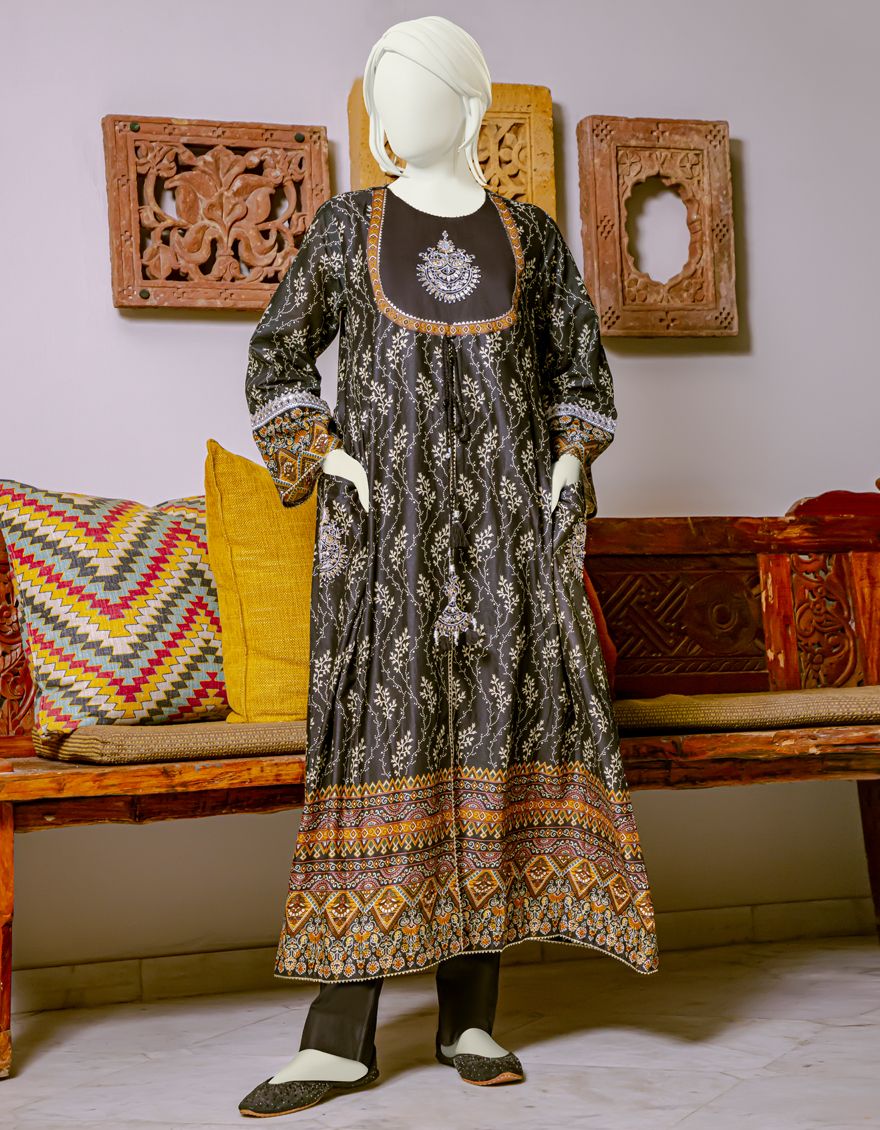 BLACK 1PC UNSTITCHED | JLAWN-S-JSU-US-22-913 ALLIUM