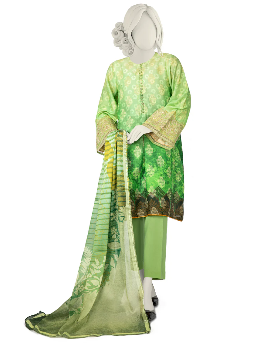 GREEN JACQUARD 3PC STITCHED | JLAWN-S-US-22-288/S EASTERN HEART
