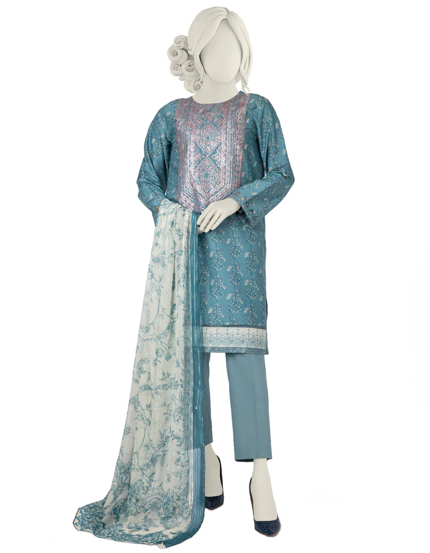 BLUE LAWN 3PC STITCHED | JLAWN-S-US-22-294/S ESPOIR