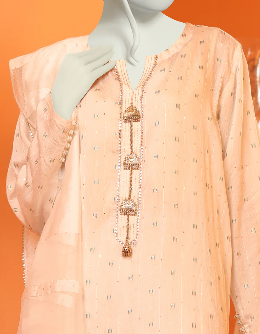 OFF WHITE LAWN 3PC UNSTITCHED | JLAWN-S-US-22-438 OFF WHITE - Image 3