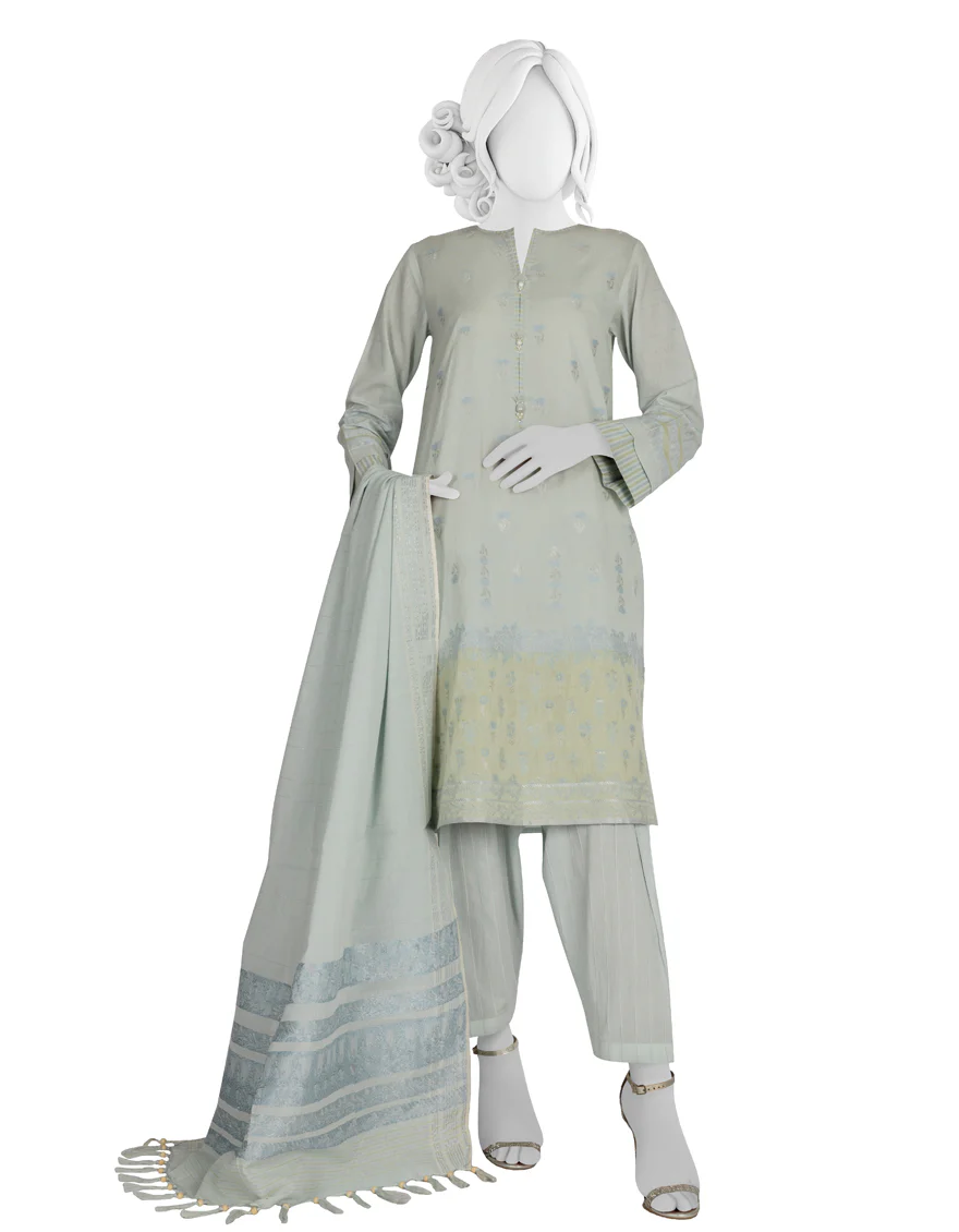 BLUE JACQUARD 3PC STITCHED | JLAWN-S-US-22-513/S TP-082