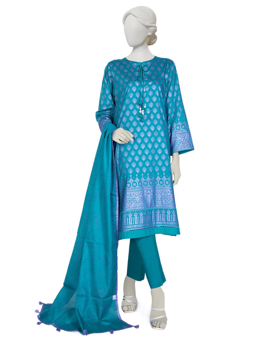 TEAL PURPLE LAWN 3PC STITCHED | JLAWN-S-US-23-030/S BERRYHARD