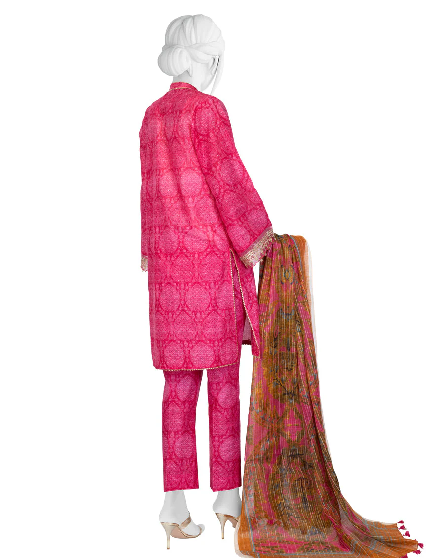 PINK LAWN 3PC STITCHED | JLAWN-S-US-23-191/S ISSAL - Image 2