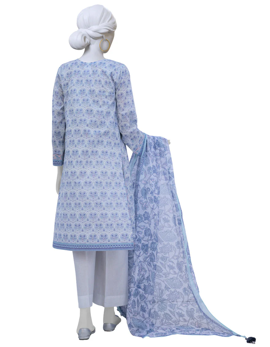 BLUE LAWN 3PC STITCHED | JLAWN-S-US-23-204/S BREEZE - Image 2