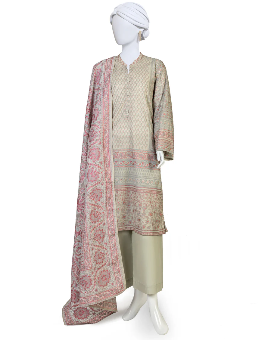 GREY LAWN 3PC STITCHED | JLAWN-S-US-23-246/S MASHRU