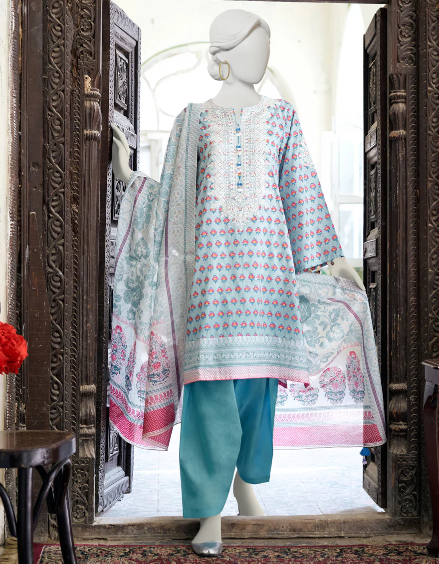 FEROZI LAWN 3PC UNSTITCHED | JLAWN-S-US-23-261 MELLOW
