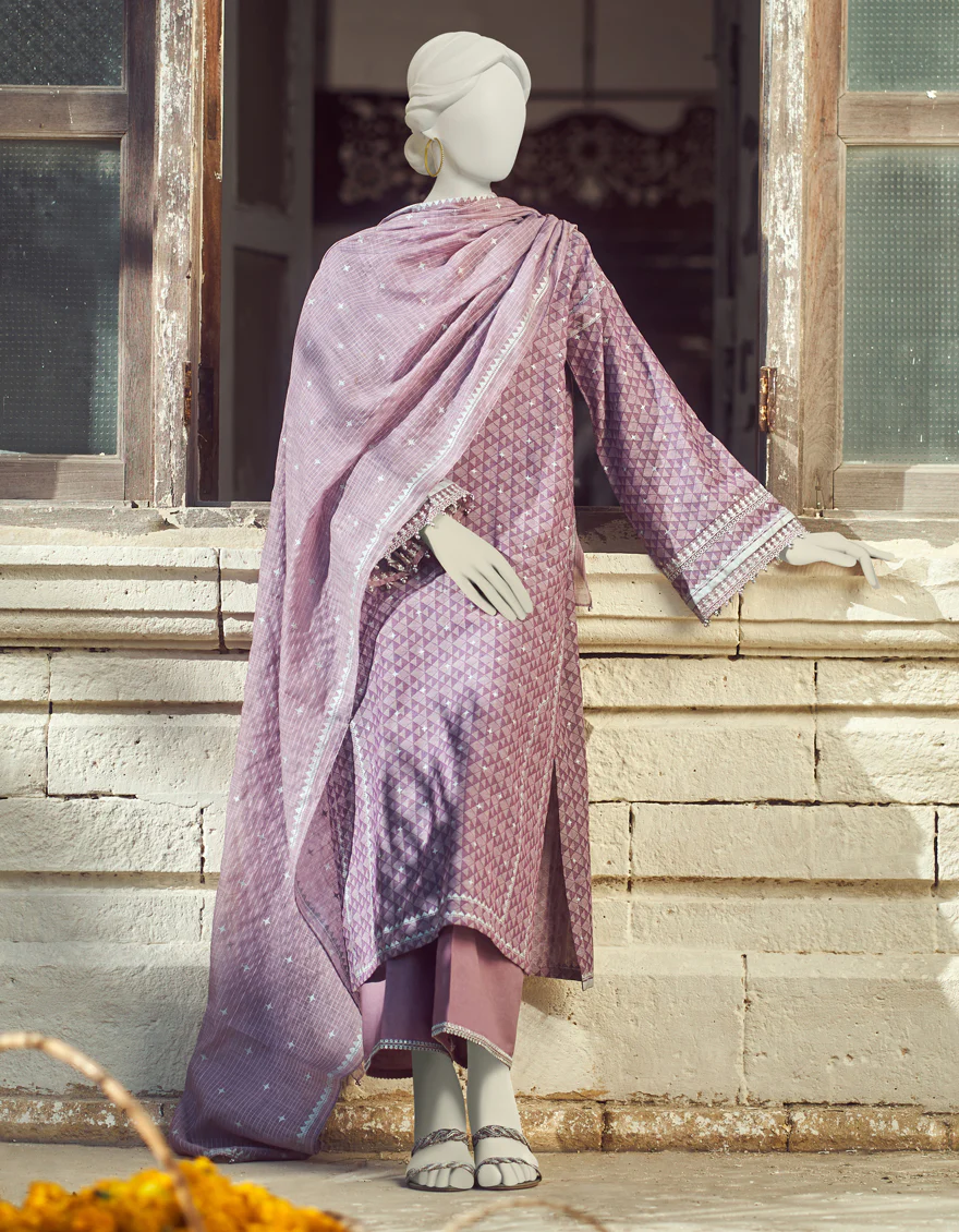 PURPLE LAWN 3PC UNSTITCHED | JLAWN-S-US-23-284 SUDE