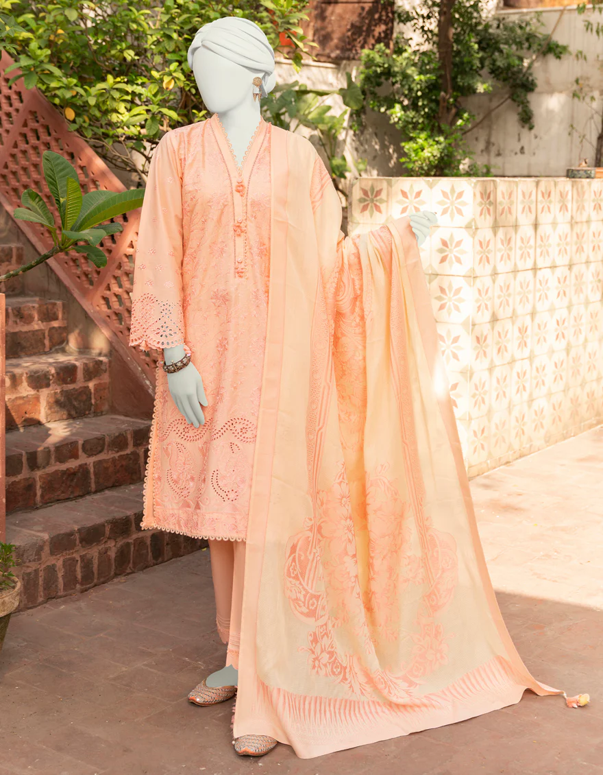 TEA PINK LAWN 3PC UNSTITCHED | JLAWN-S-US-23-445 GAUHAR-7