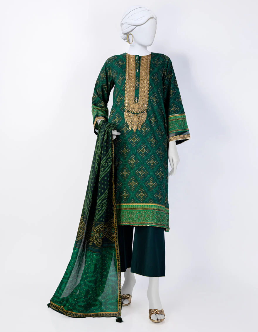 GREEN 3PC STITCHED | JLAWN-US-04-068/S