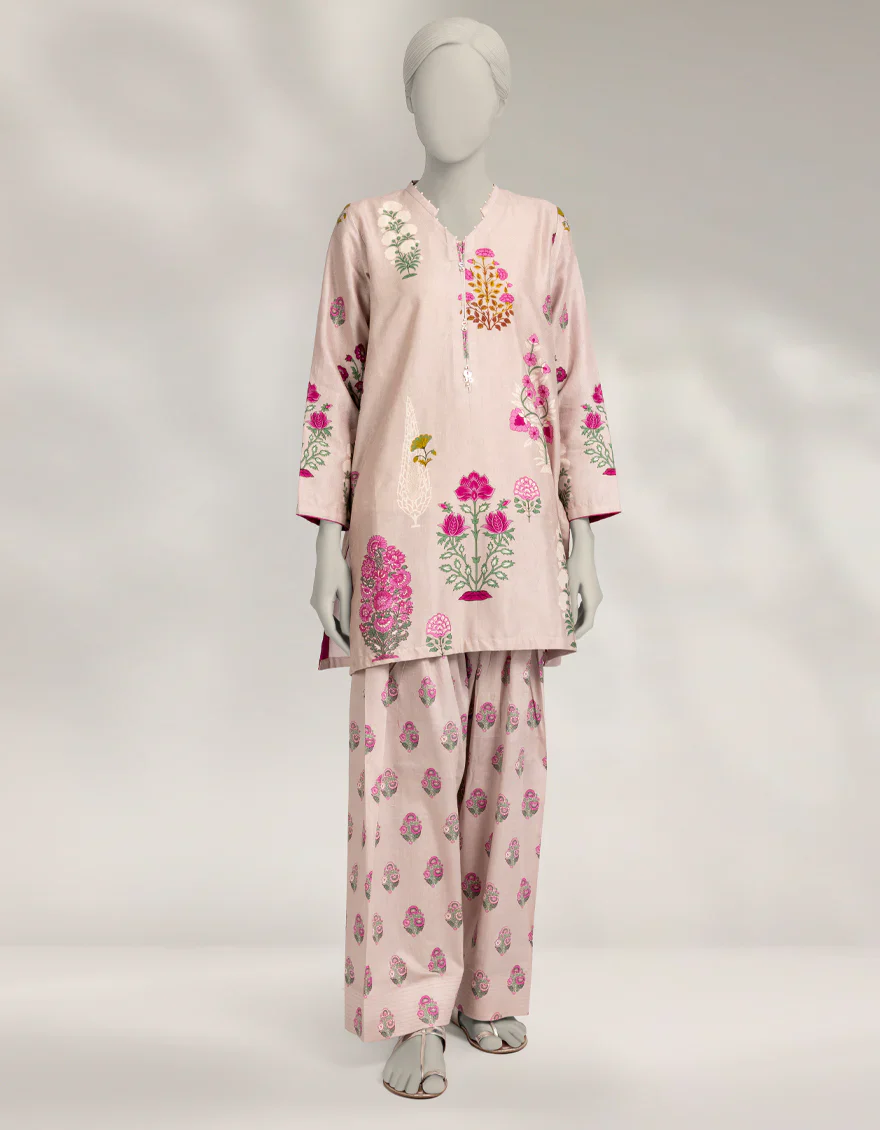 PINK DOBBY 2PC STITCHED | JLAWN-W-JST-25-2243/S GYPSY FLORAL-02