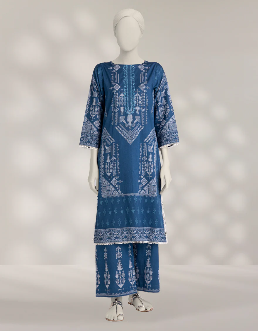 MULTICOLOR CAMBRIC 2PC UNSTITCHED | JLAWN-W-JST-25-2262 MENTHI-1