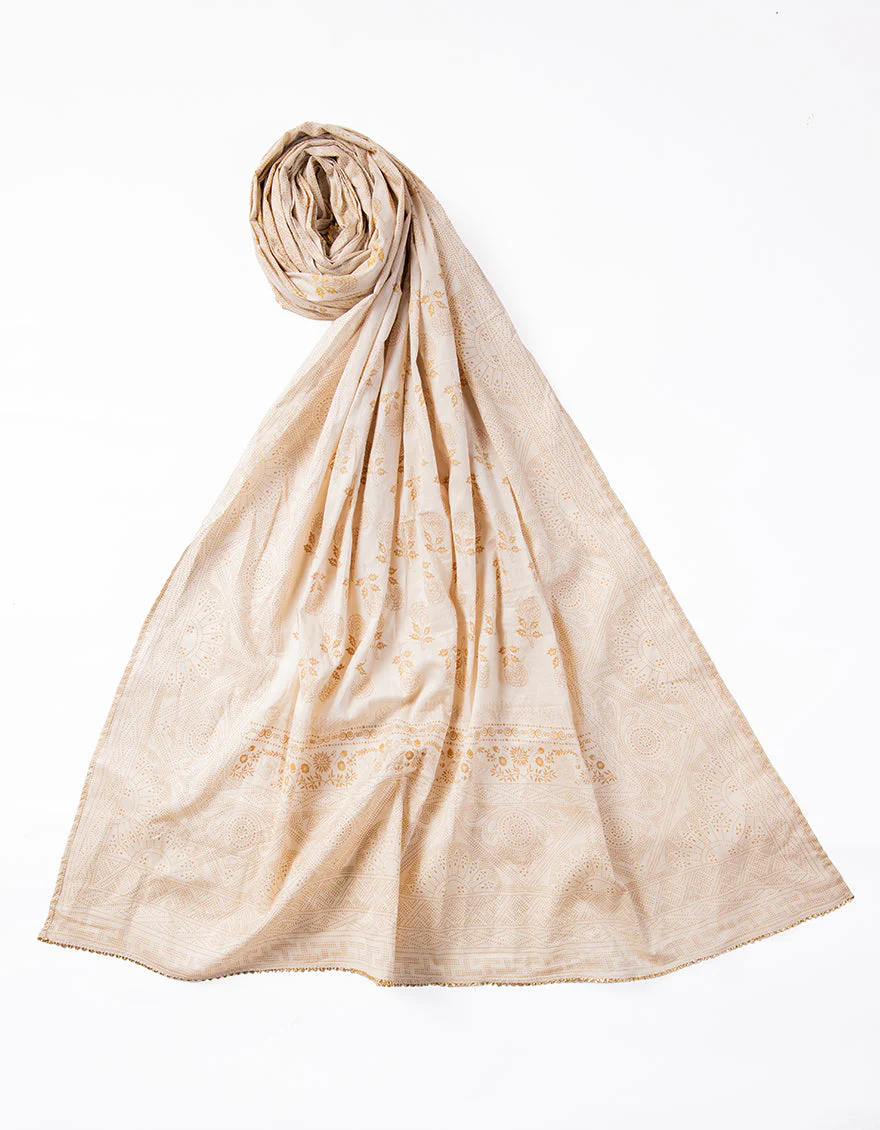 BROWN LAWN DUPATTA | JLDP-S-25-2631 FB/PRINT-05