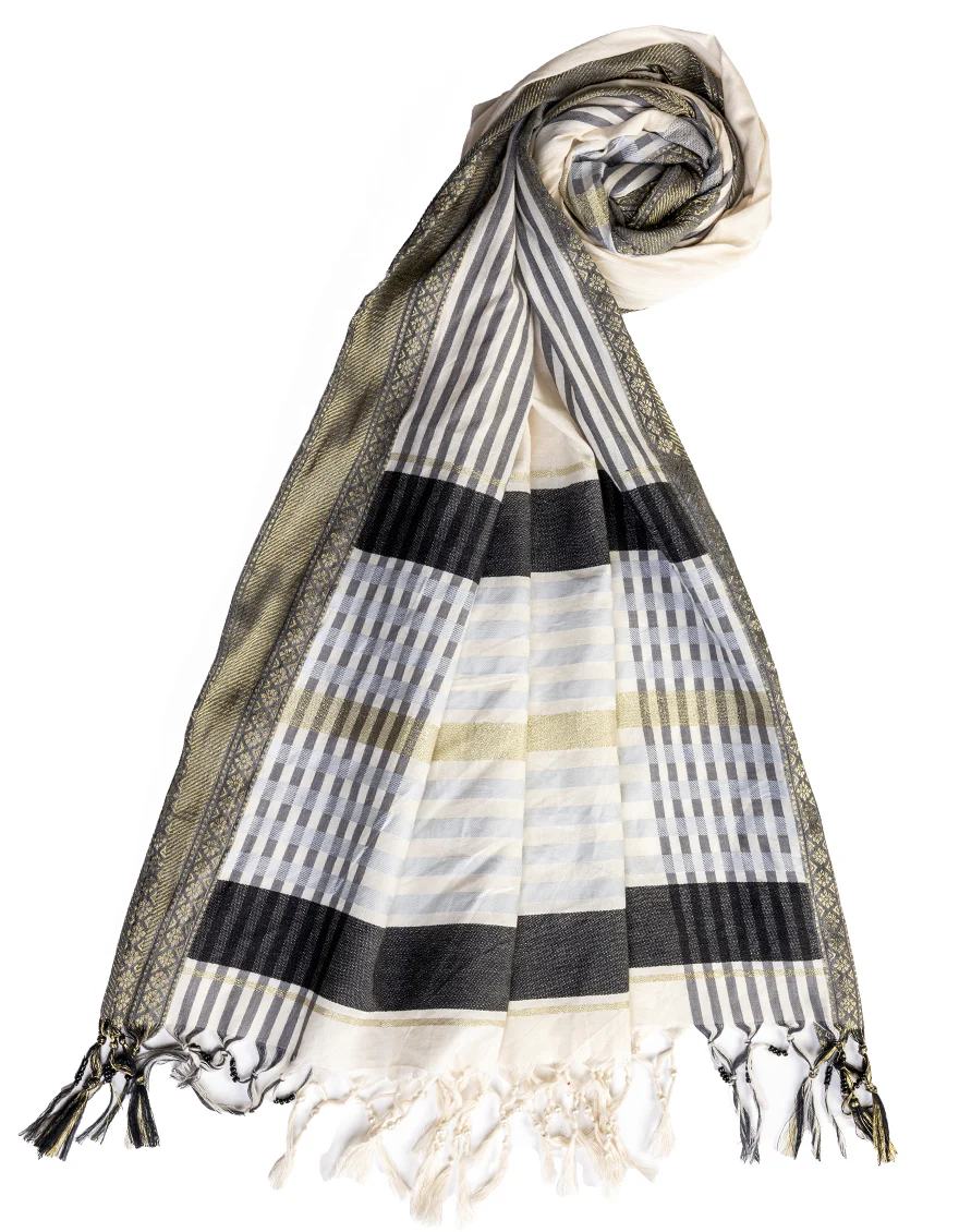 OFF WHITE JACQUARD DUPATTA | JLDP-S-25-2642 FB/RO