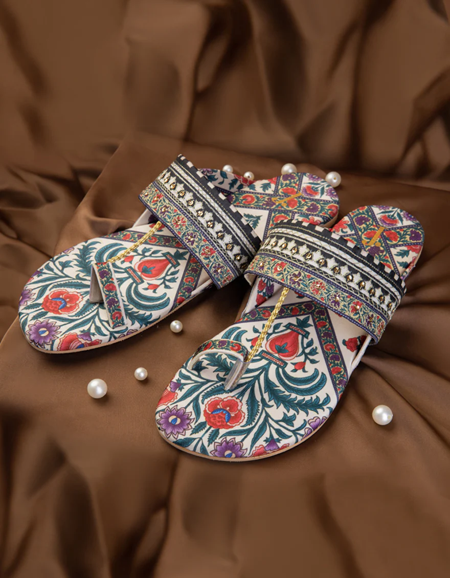 MULTICOLOR CANVAS CHAPPAL | JLFWC-25-1289 FB/CANVAS