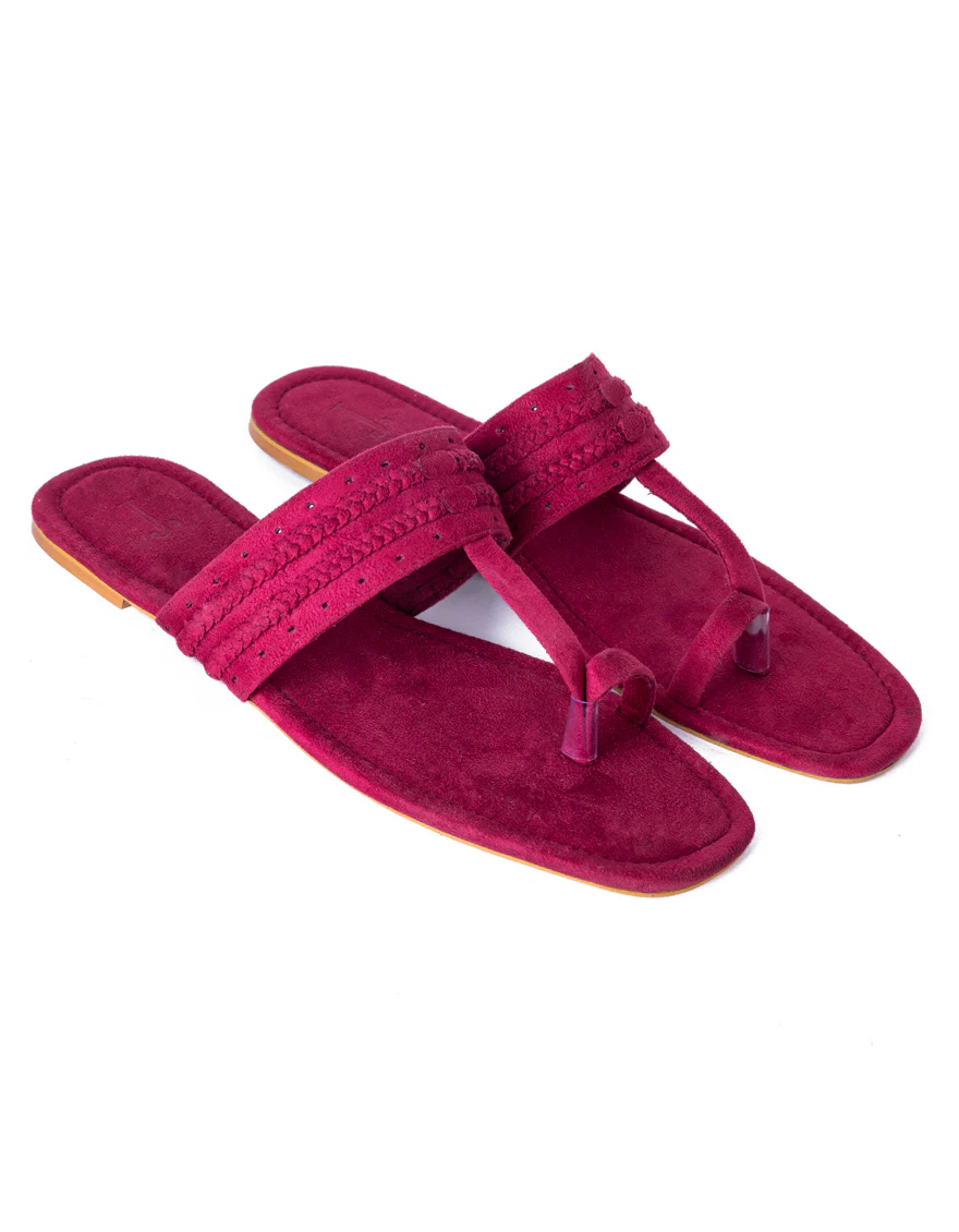 MAROON CHAPPAL | JLFWC-US-22-015 FB/MAROON KOLHAPURI