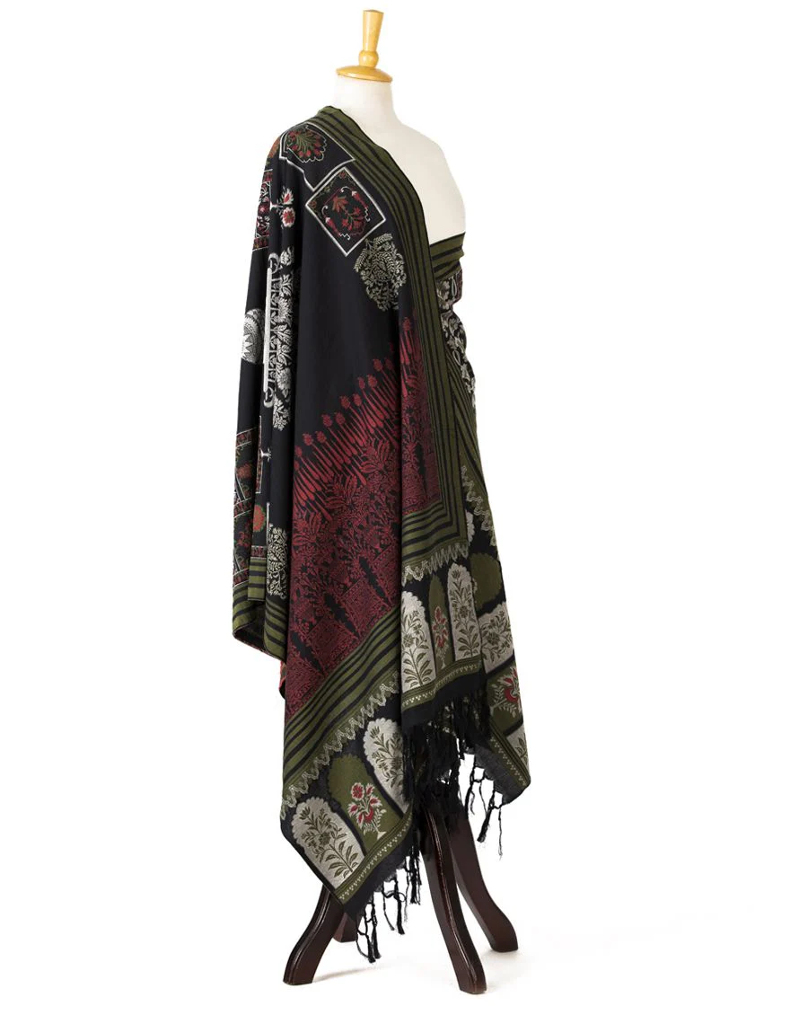 BLACK STOLE | JLST-W-STL-US-21-2655 FB/SHAWL-004