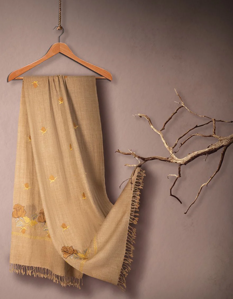 LIGHT CAMEL SHAWL | JSH-SHW-US-21-0003 FB/SWATI WOOL