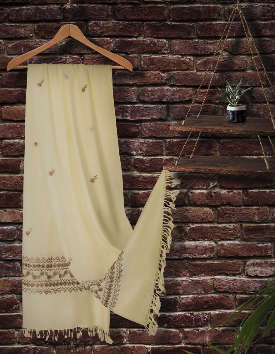 OFF WHITE SHAWL | JSH-SHW-US-21-0018 FB/SWATI WOOL