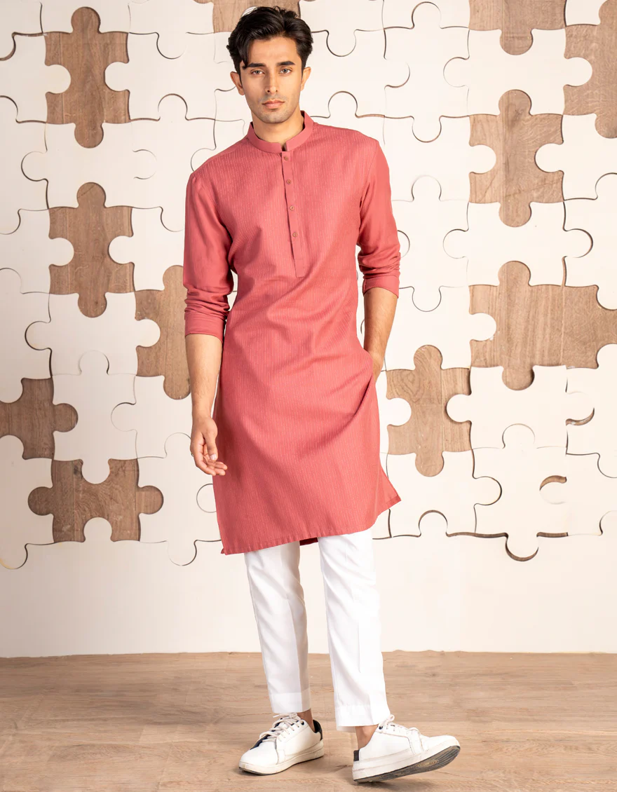 PINK COTTON KURTA | JTK-A-34867/S24/JJ9589-CL