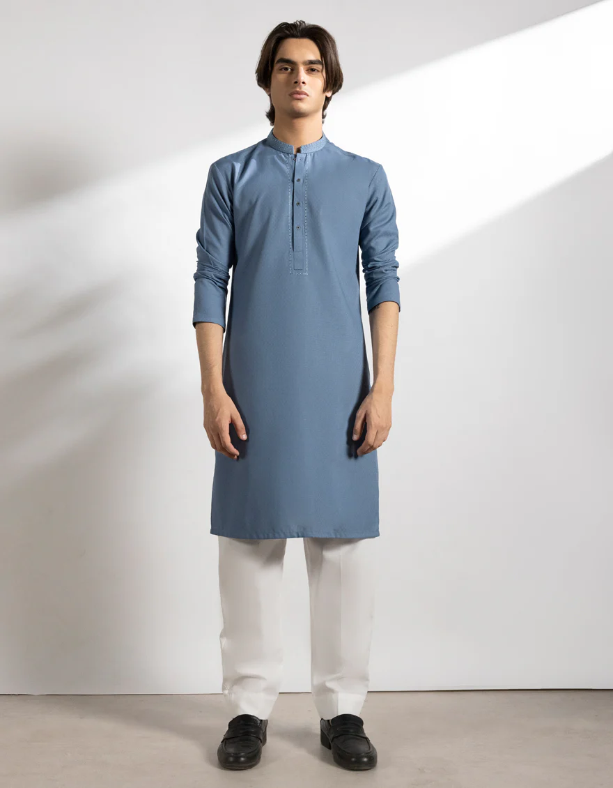 SKY BLUE BLENDED KURTA | JTK-A-46818/S25/JJ10076-SF