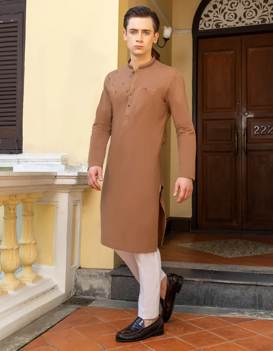 RUSTIC BROWN COTTON KURTA | JTK-A-US-46098/S23/DME3195-CL