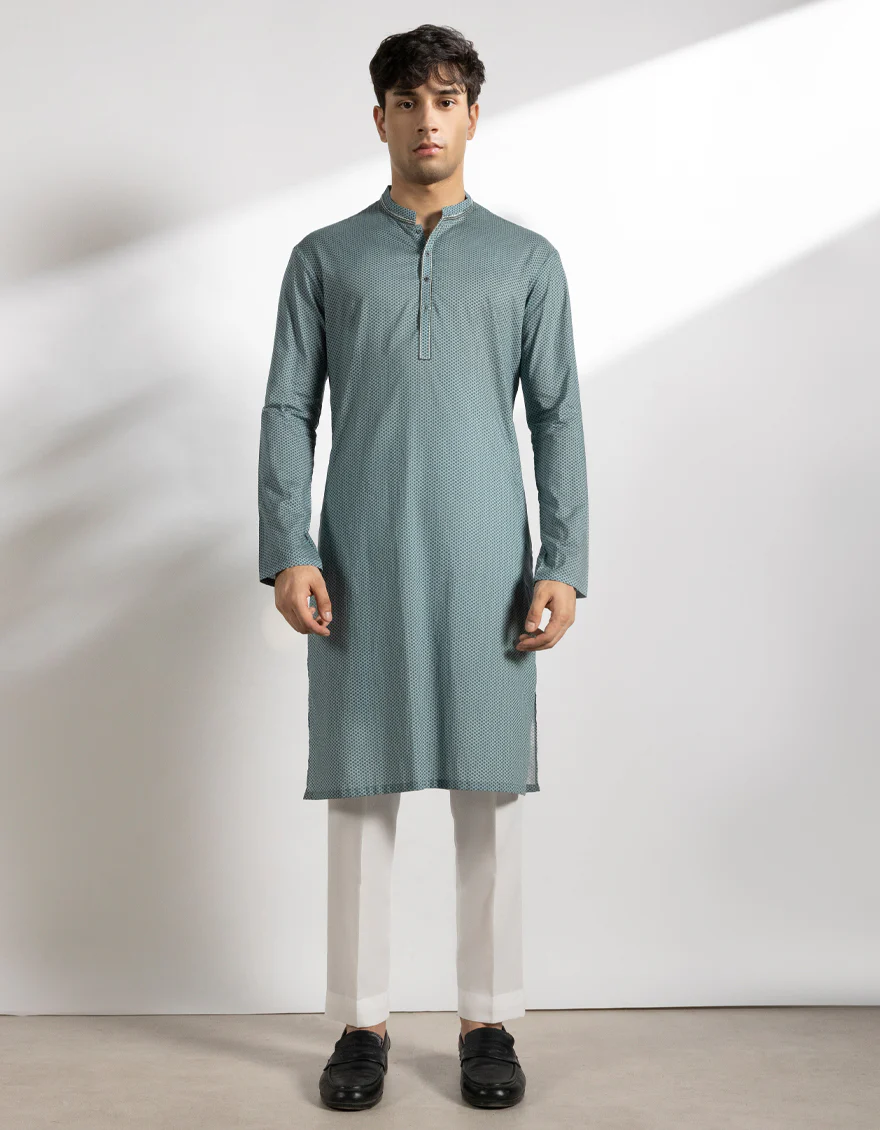 LIGHT BLUE COTTON KURTA | JTK-S-50229/S25/JJ9776-SF
