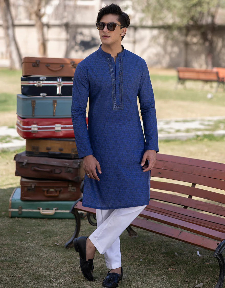 BLUE COTTON KURTA | JTK-S-US-46148/S23/JJ8771-SF