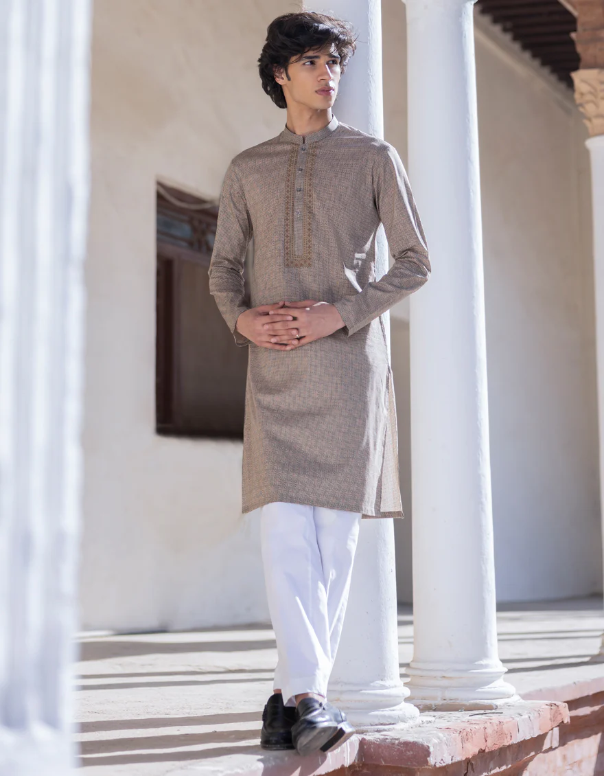 BEIGE COTTON KURTA | JTK-S-US-46150/S23/JJ8771-SF
