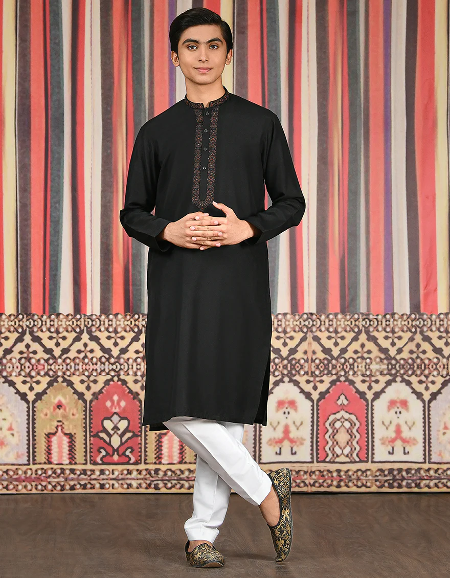 BLACK BLENDED SPECIAL KURTA | JTK-SP-US-42348/S21/JJ8139-FL